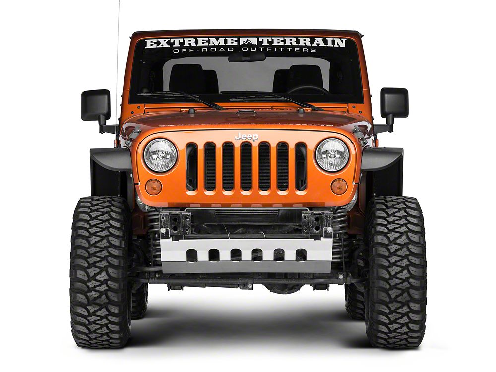 Barricade Front Skid Plate; Stainless Steel (10-18 Jeep Wrangler JK)
