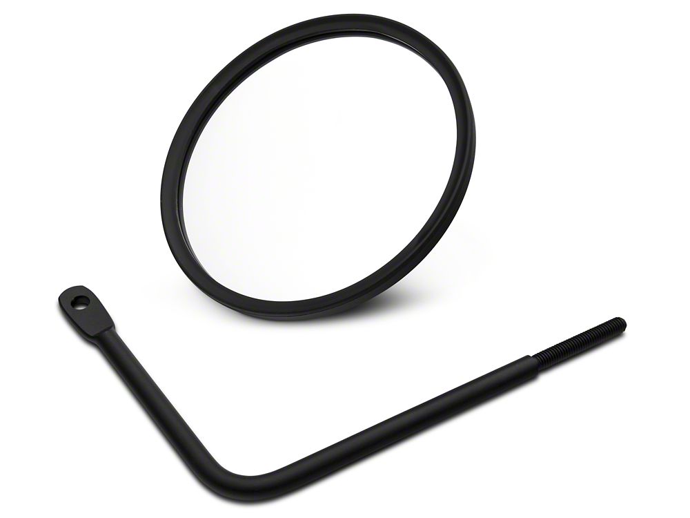Barricade Round Adventure Mirrors; Textured Black (87-06 Jeep Wrangler YJ & TJ)
