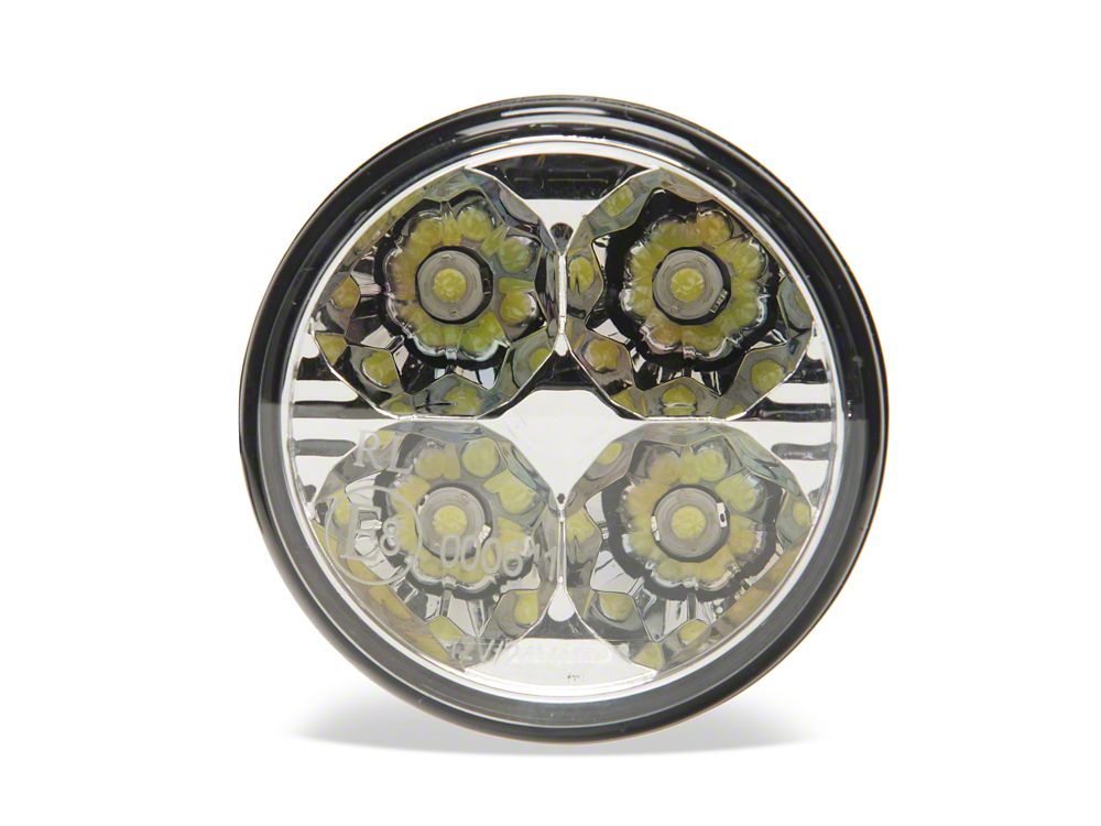 Barricade Single Replacement LED Light for Barricade Trail Force HD Bumper; Round Light