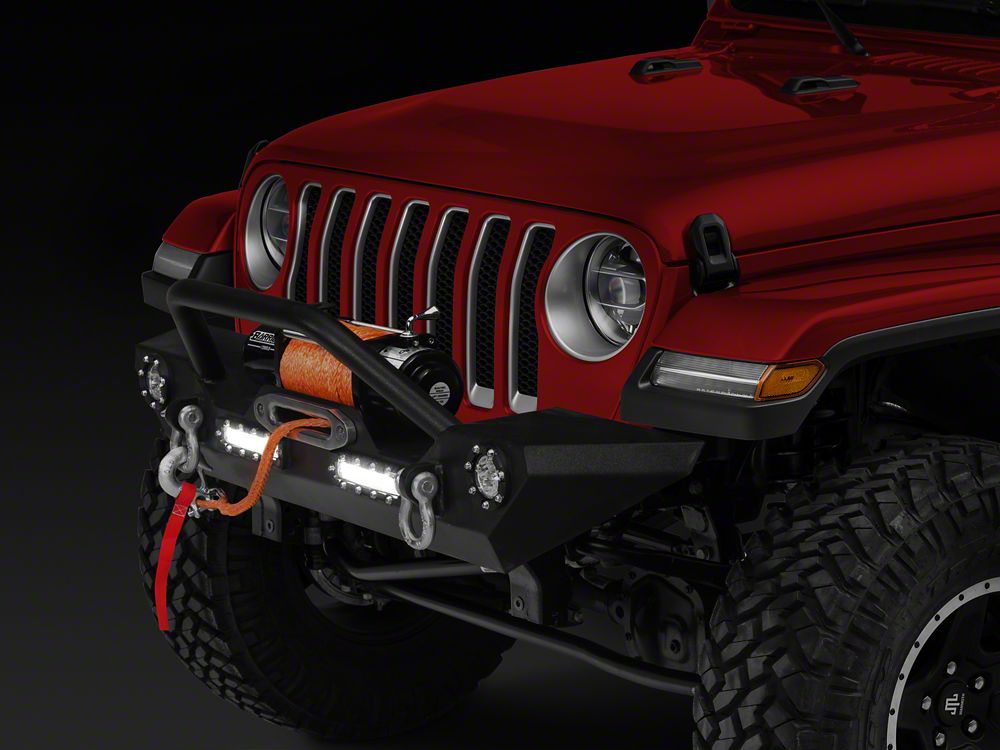 Barricade Trail Force HD Front Bumper with LED Lights (18-25 Jeep Wrangler JL w/ Factory Halogen Fog Lights)