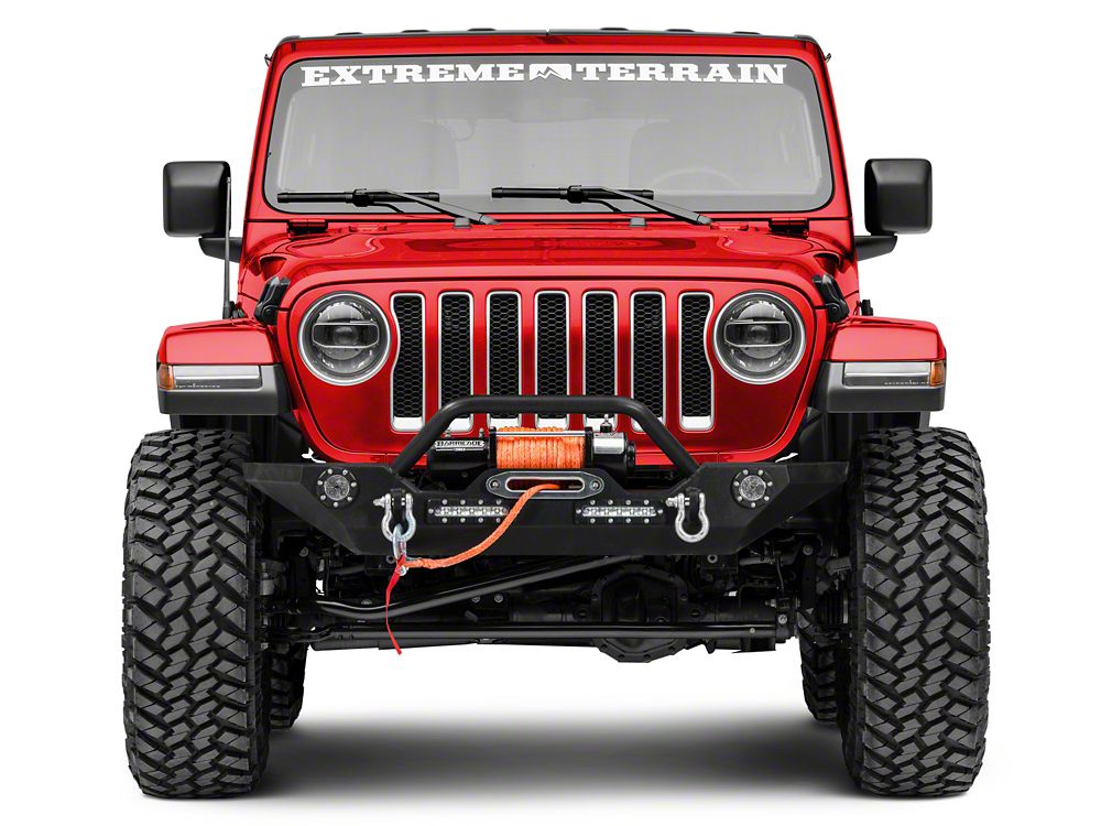 Barricade Trail Force HD Front Bumper with LED Lights (18-25 Jeep Wrangler JL w/ Factory Halogen Fog Lights)