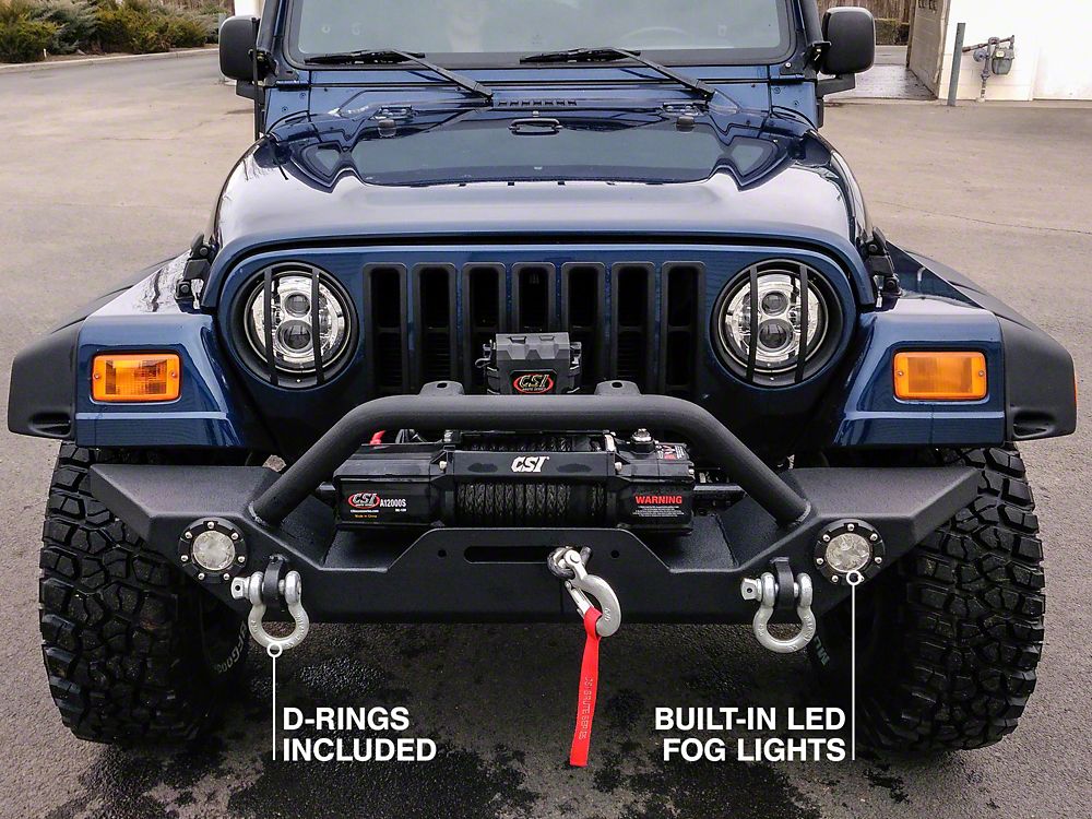 Barricade Trail Force HD Front Bumper with LED Lights (87-06 Jeep Wrangler YJ & TJ)