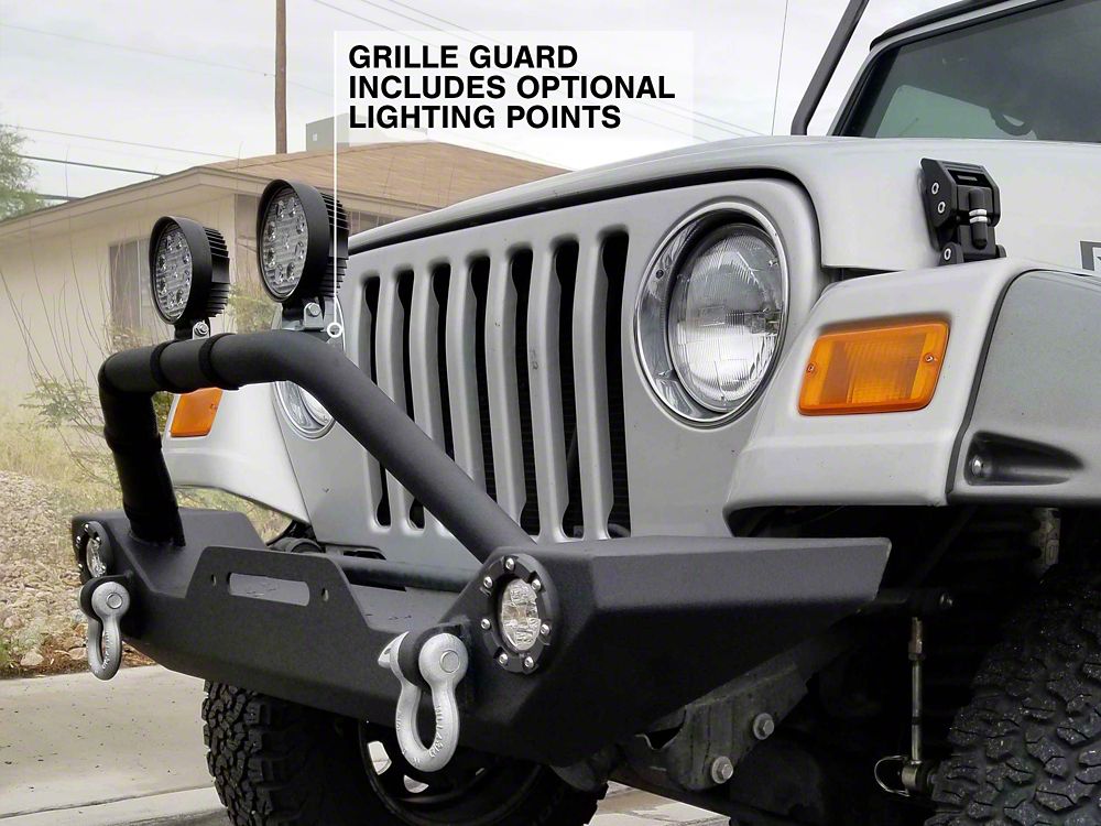 Barricade Trail Force HD Front Bumper with LED Lights (87-06 Jeep Wrangler YJ & TJ)