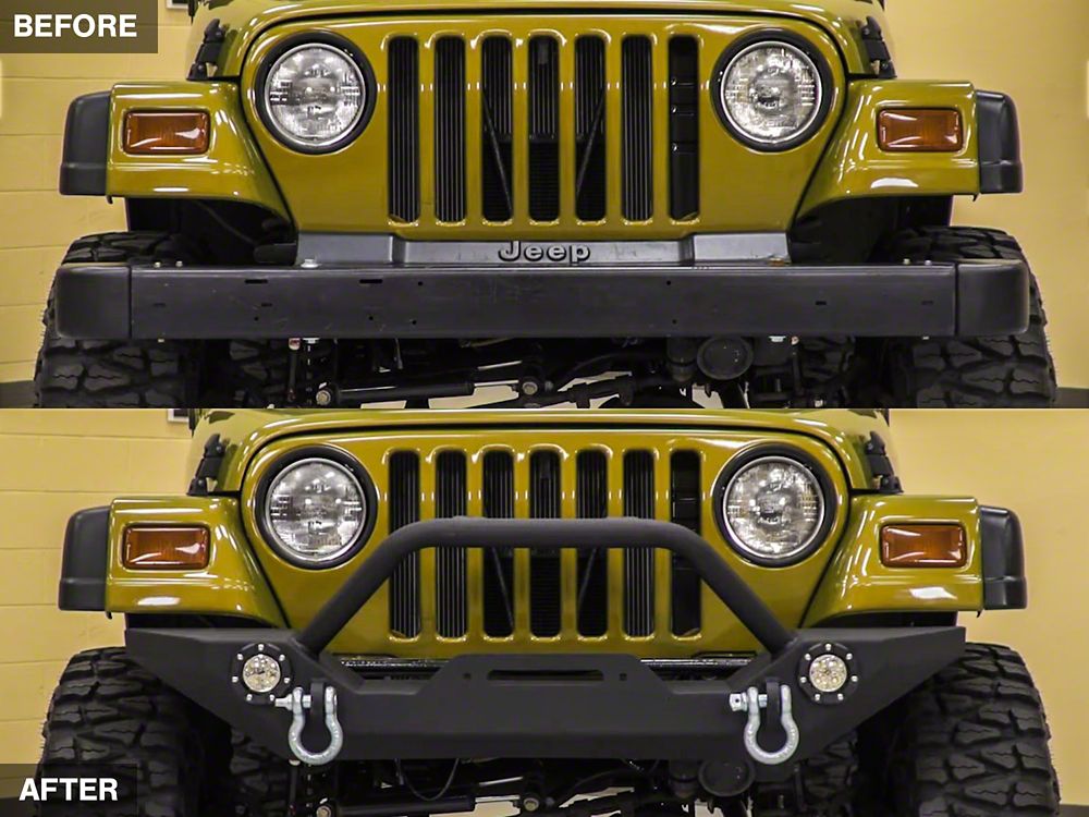 Barricade Trail Force HD Front Bumper with LED Lights (87-06 Jeep Wrangler YJ & TJ)