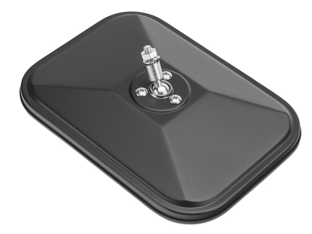 Barricade Quick Release Rectangular Mirrors; Textured Black (07-18 Jeep Wrangler JK)