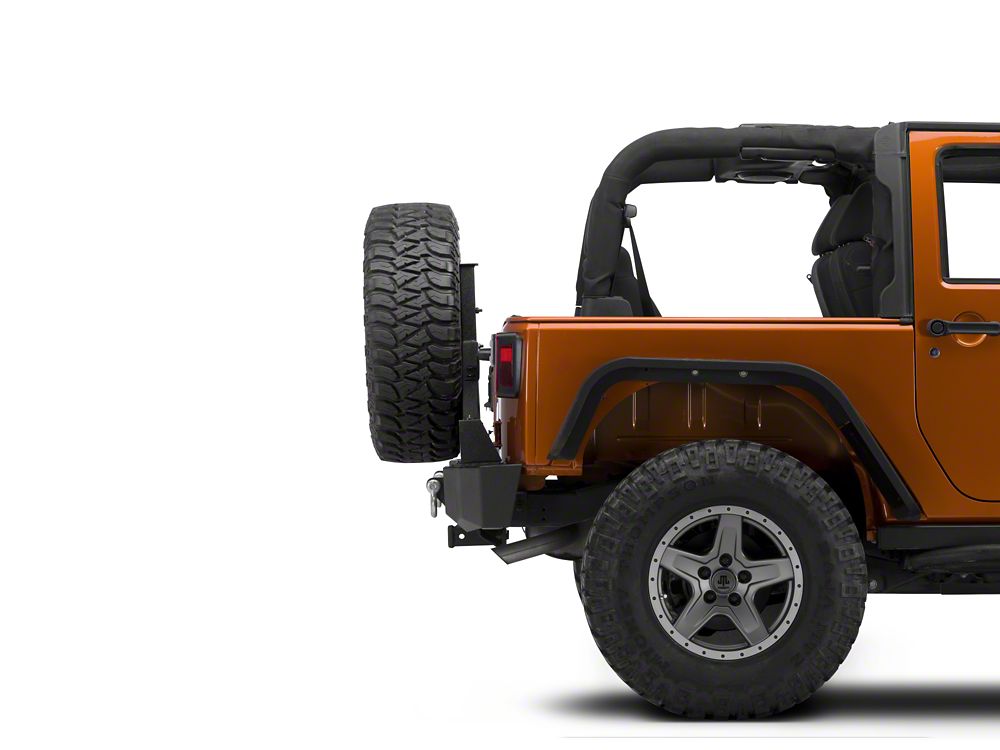 Barricade Extreme HD Rear Tire Carrier for Barricade Extreme HD Bumper Only (07-18 Jeep Wrangler JK)