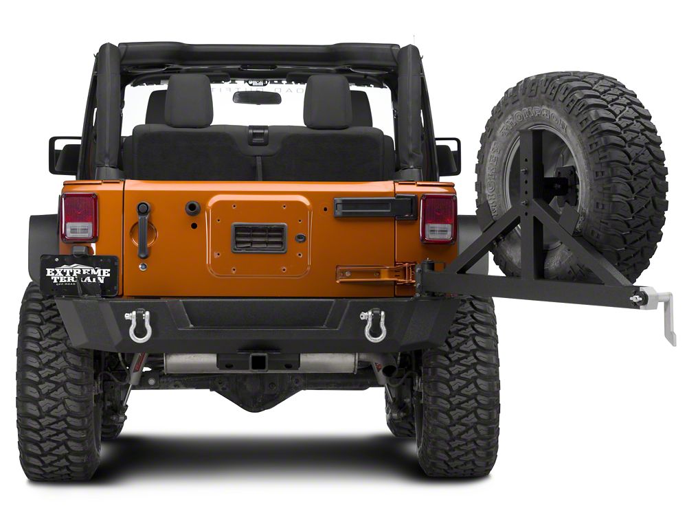 Barricade Extreme HD Rear Tire Carrier for Barricade Extreme HD Bumper Only (07-18 Jeep Wrangler JK)