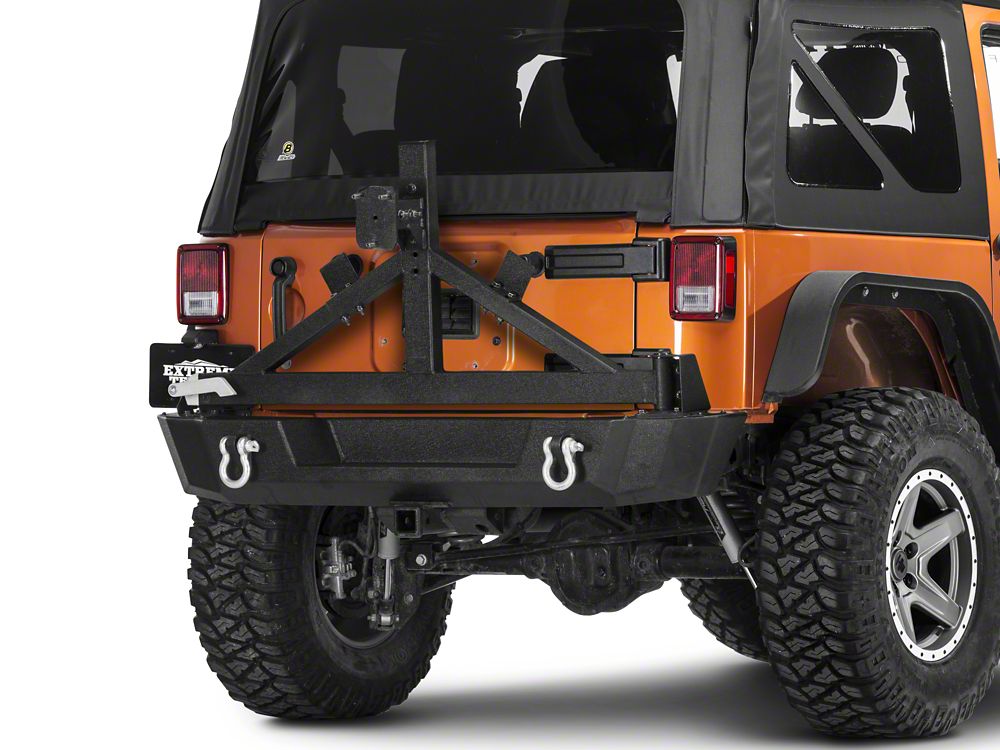 Barricade Extreme HD Rear Bumper with Tire Carrier (07-18 Jeep Wrangler JK)