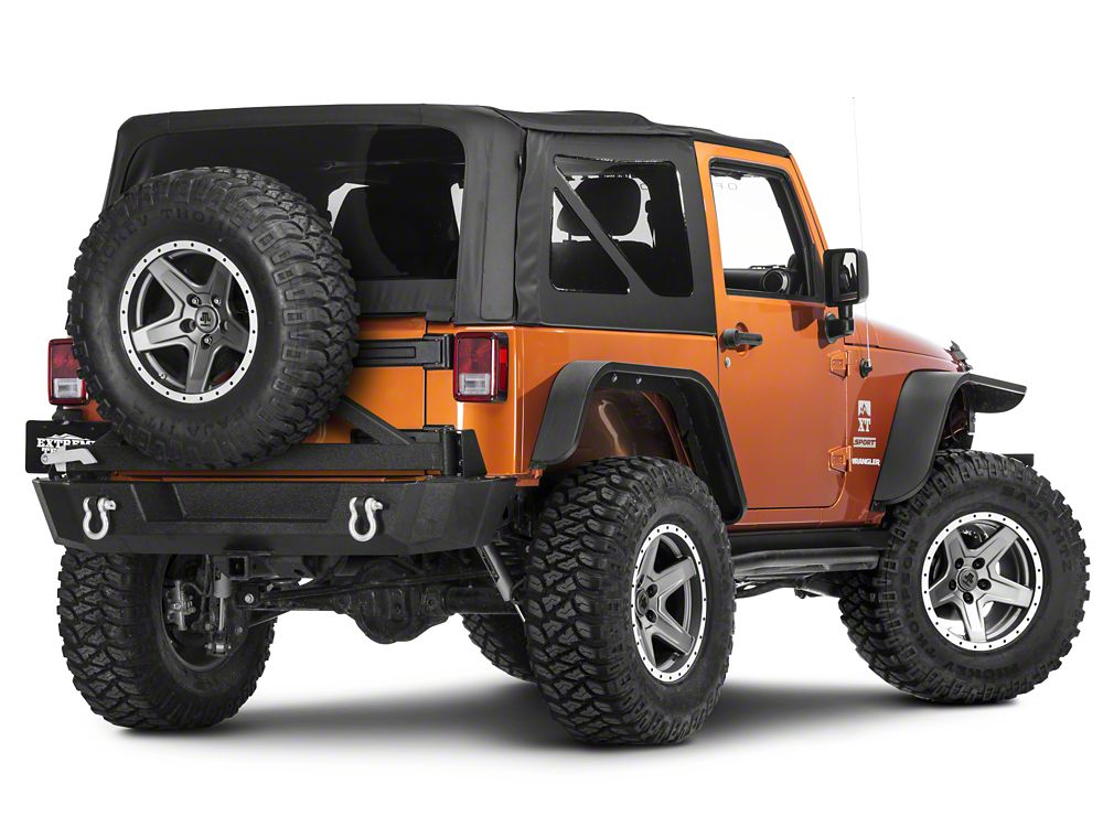 Barricade Extreme HD Rear Bumper with Tire Carrier (07-18 Jeep Wrangler JK)