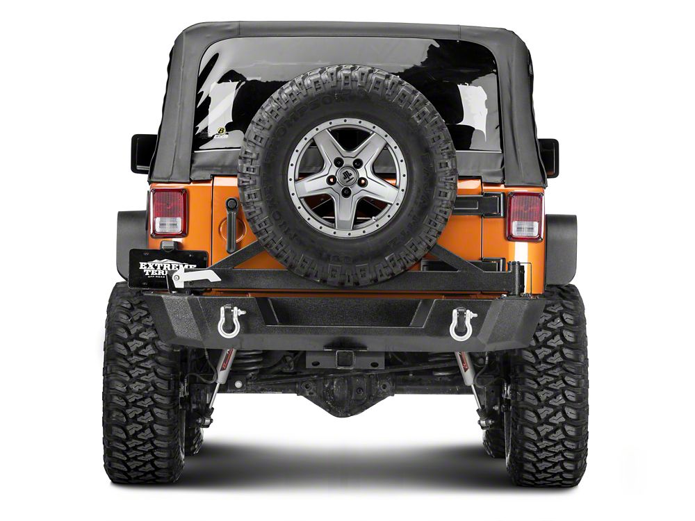 Barricade Extreme HD Rear Bumper with Tire Carrier (07-18 Jeep Wrangler JK)