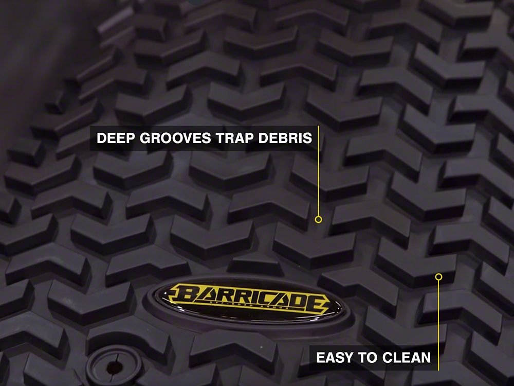 Barricade Front Floor Mats; Black (07-18 Jeep Wrangler JK)