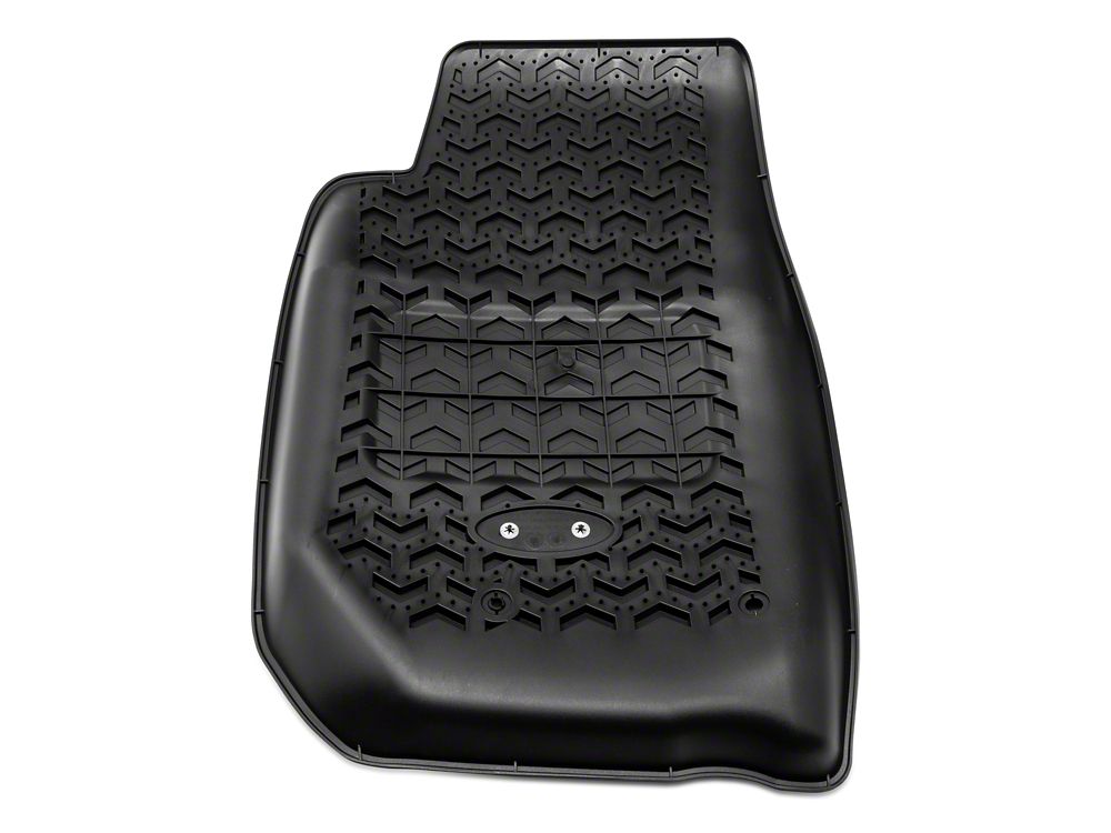 Barricade Front Floor Mats; Black (07-18 Jeep Wrangler JK)