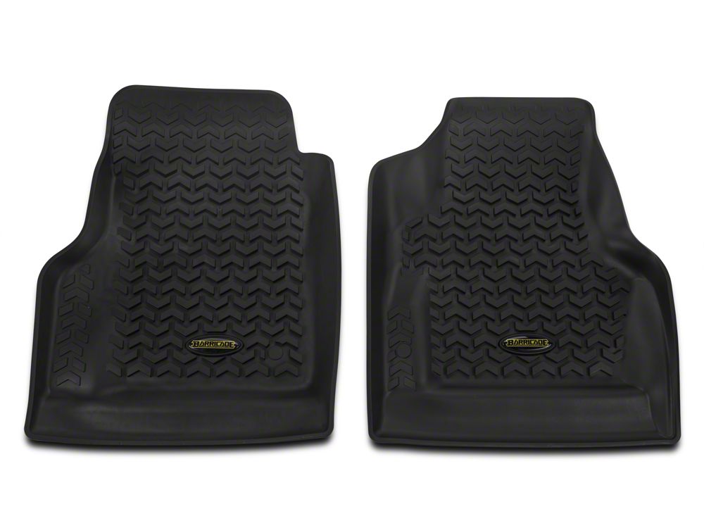 Barricade Front Floor Mats; Black (97-06 Jeep Wrangler TJ)