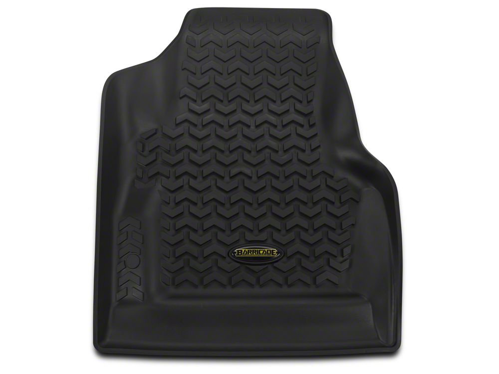 Barricade Front Floor Mats; Black (97-06 Jeep Wrangler TJ)