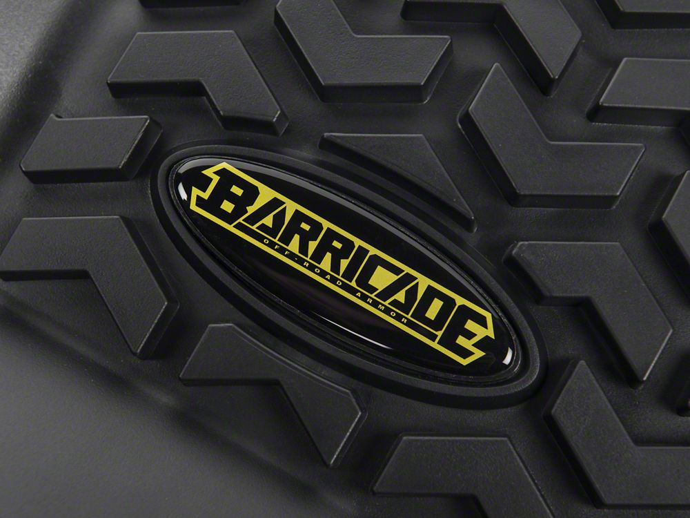 Barricade Rear Floor Mat; Black (07-18 Jeep Wrangler JK 4-Door)
