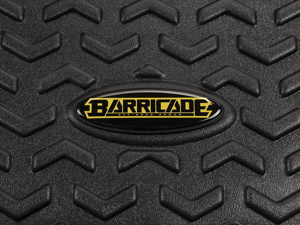 Barricade All-Terrain Rear Floor Mat; Black (87-95 Jeep Wrangler YJ)