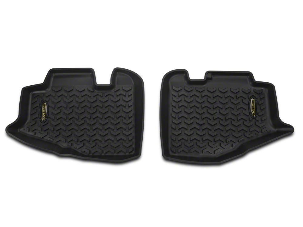 Barricade Rear Floor Mats; Black (97-06 Jeep Wrangler TJ)