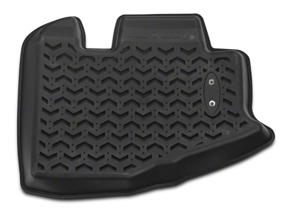 Barricade Rear Floor Mats; Black (97-06 Jeep Wrangler TJ)
