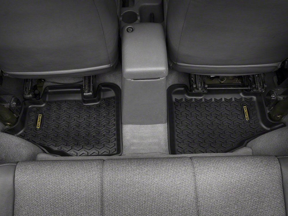 Barricade Front and Rear Floor Mats; Black (97-06 Jeep Wrangler TJ)