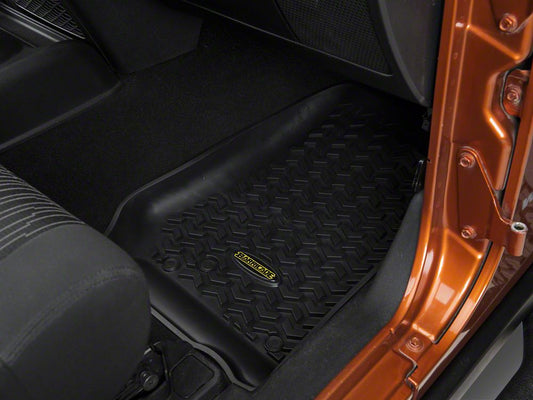 Barricade Front and Rear Floor Mats; Black (07-18 Jeep Wrangler JK 2-Door)