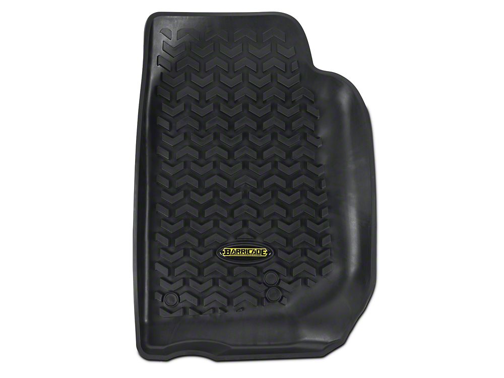 Barricade Front and Rear Floor Mats; Black (07-18 Jeep Wrangler JK 2-Door)