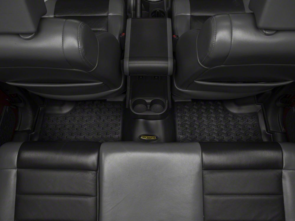 Barricade Front and Rear Floor Mats; Black (07-18 Jeep Wrangler JK 4-Door)