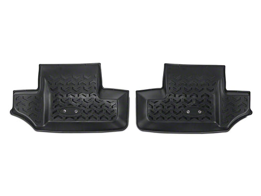 Barricade Front, Rear and Cargo Floor Mats; Black (11-18 Jeep Wrangler JK 2-Door)