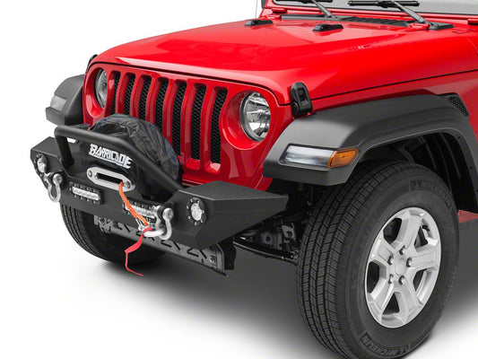 Barricade Trail Force HD Front Bumper with LED Lights and 9,500 lb. Winch (18-25 Jeep Wrangler JL)