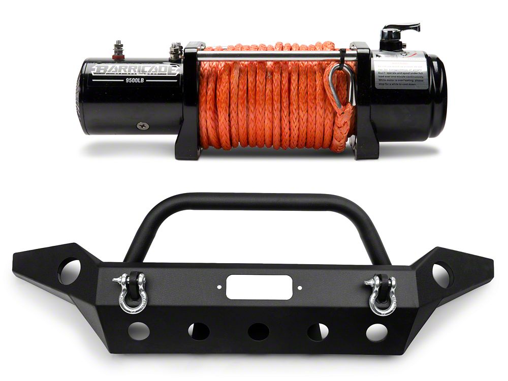 Barricade Trail Force HD Full Width Front Bumper with 9,500 lb. Winch (07-18 Jeep Wrangler JK)