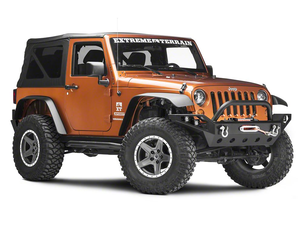 Barricade Trail Force HD Full Width Front Bumper with LED Lights (07-18 Jeep Wrangler JK)