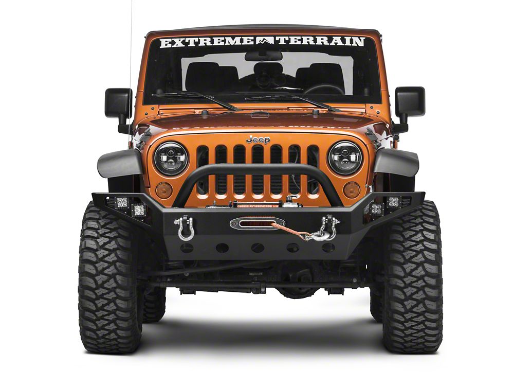 Barricade Trail Force HD Full Width Front Bumper with LED Lights (07-18 Jeep Wrangler JK)