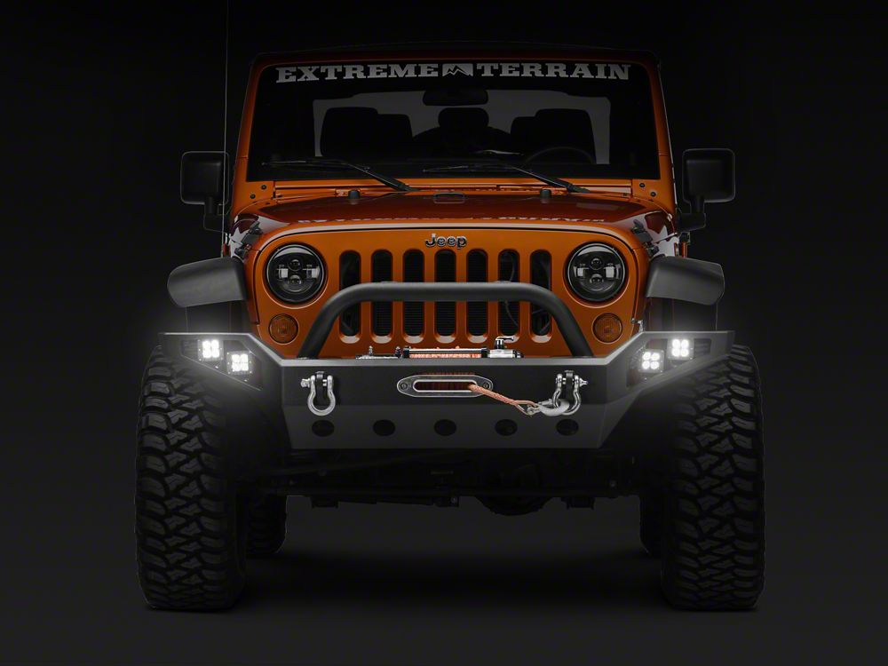 Barricade Trail Force HD Full Width Front Bumper with LED Lights (07-18 Jeep Wrangler JK)