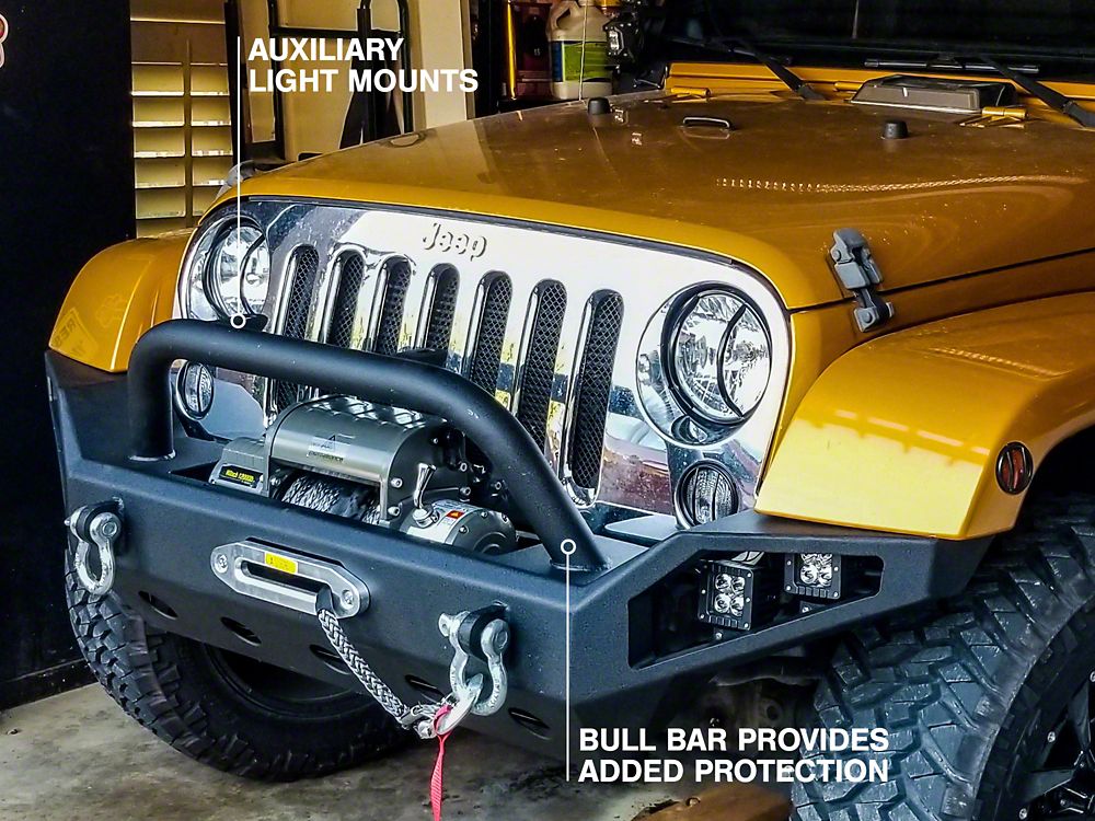 Barricade Trail Force HD Full Width Front Bumper with LED Lights (07-18 Jeep Wrangler JK)