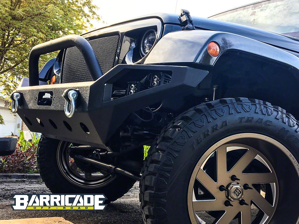 Barricade Trail Force HD Full Width Front Bumper with LED Lights (07-18 Jeep Wrangler JK)