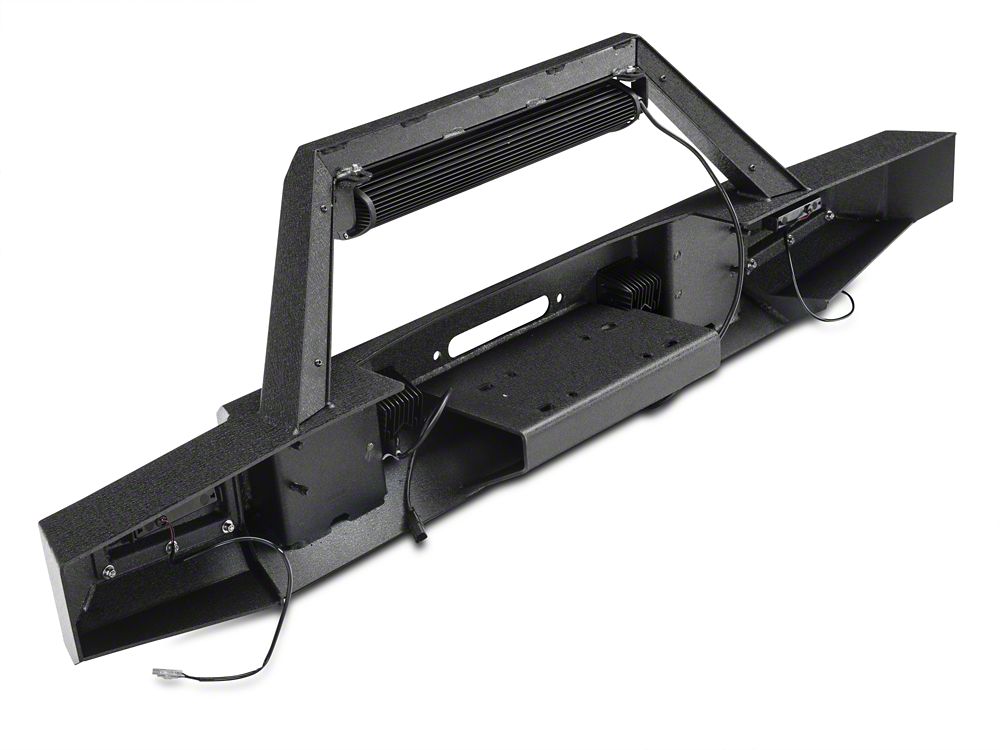 Barricade Vision Series Front Bumper with LED Fog Lights, Work Lights and 20-Inch LED Light Bar (18-25 Jeep Wrangler JL)