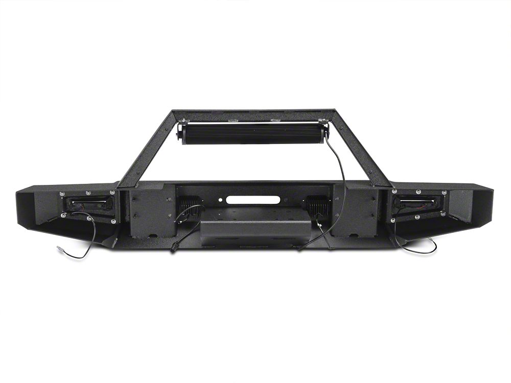 Barricade Vision Series Front Bumper with LED Fog Lights, Work Lights and 20-Inch LED Light Bar (18-25 Jeep Wrangler JL)