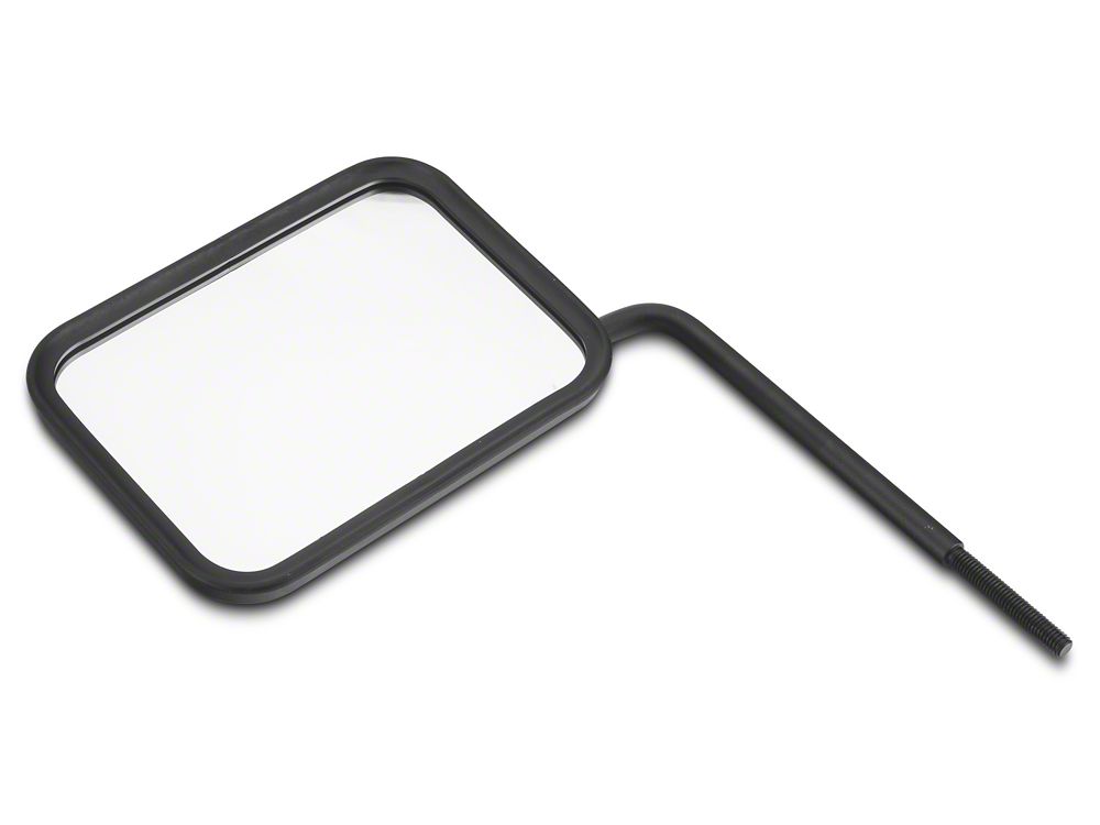 Barricade Rectangular Adventure Mirrors; Textured Black (66-25 Jeep CJ5, CJ7, Wrangler YJ, TJ, JK & JL)
