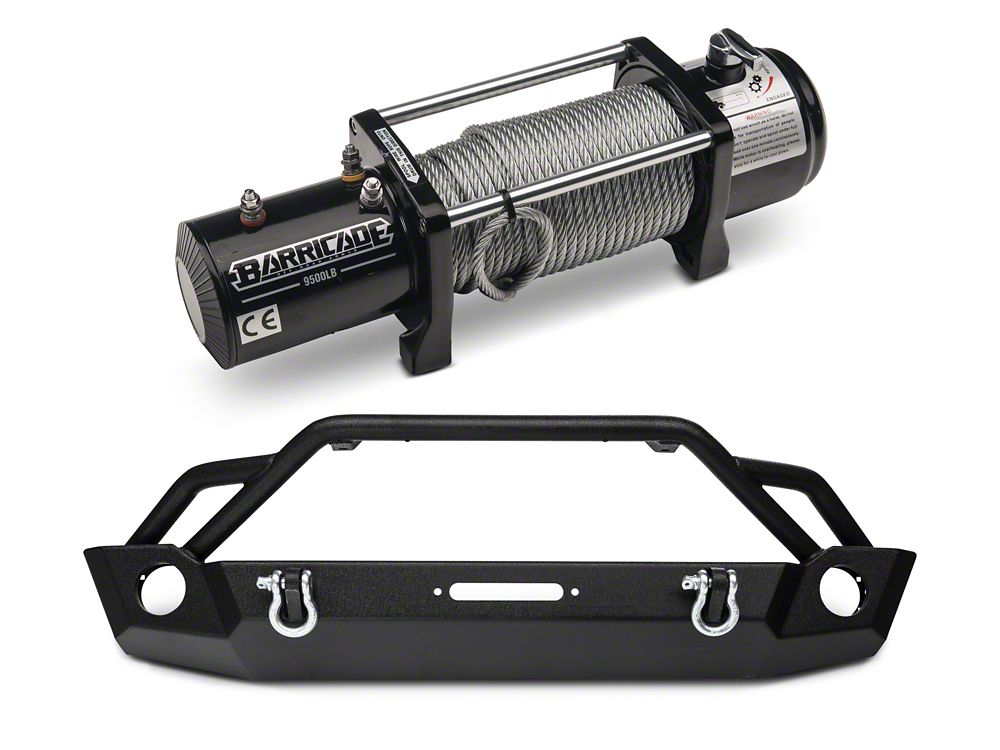 Barricade Extreme HD Front Bumper with 9,500 lb. Winch (07-18 Jeep Wrangler JK)