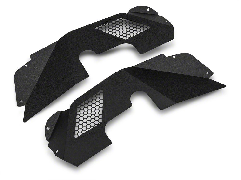 Barricade Aluminum Inner Fender Liners; Textured Black (07-18 Jeep Wrangler JK)