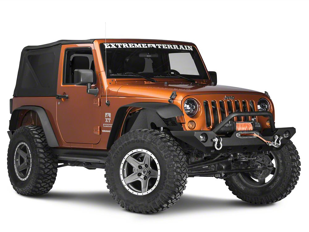 Barricade Aluminum Inner Fender Liners; Textured Black (07-18 Jeep Wrangler JK)