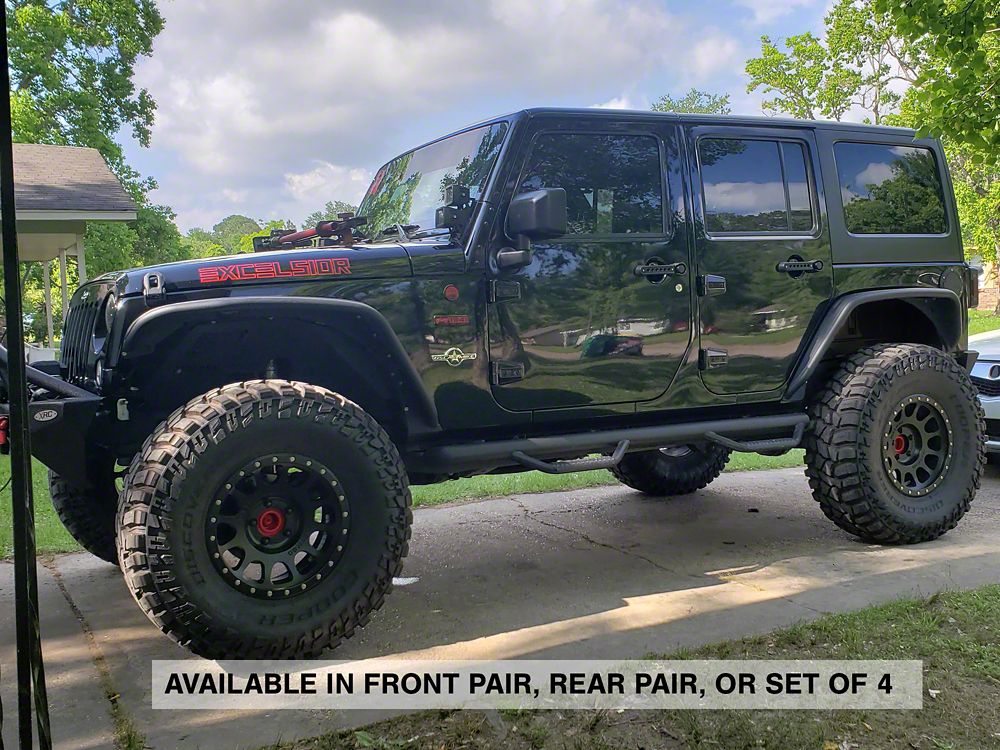 Barricade Aluminum Inner Fender Liners; Textured Black (07-18 Jeep Wrangler JK)
