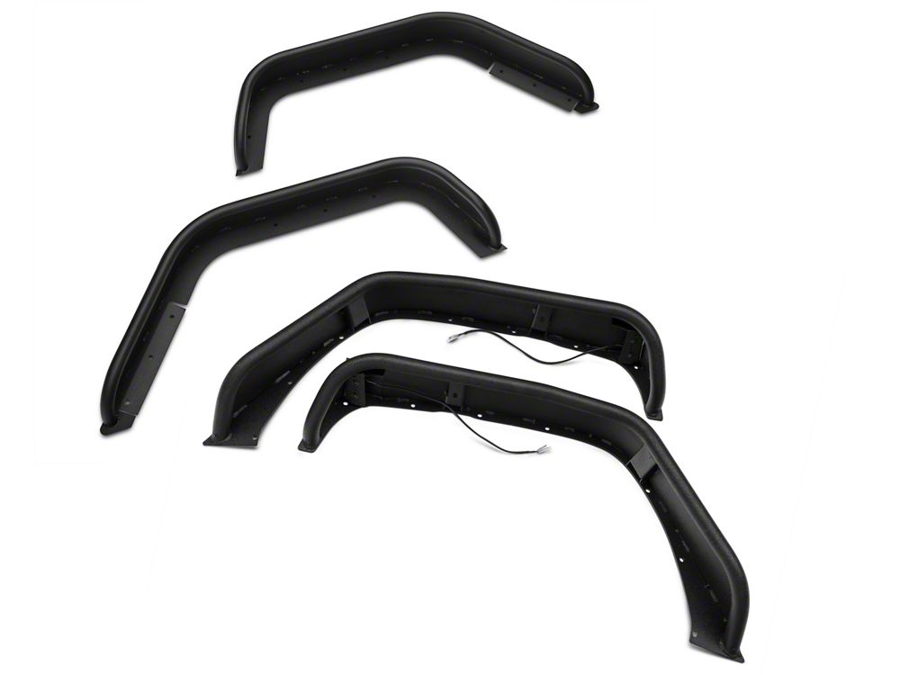 Barricade Tubular Fender Flares with LED Lighting (07-18 Jeep Wrangler JK)