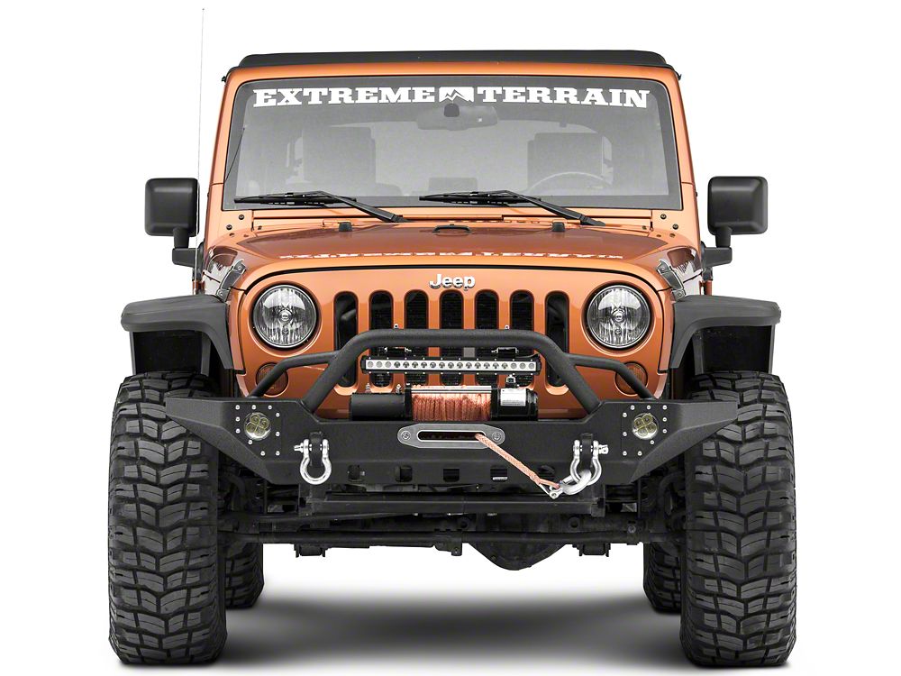 Barricade Adventure HD Front Bumper with LED Fog Lights and 20-Inch LED Light Bar (07-18 Jeep Wrangler JK)