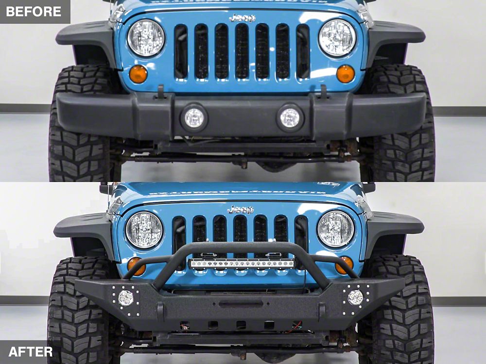 Barricade Adventure HD Front Bumper with LED Fog Lights and 20-Inch LED Light Bar (07-18 Jeep Wrangler JK)