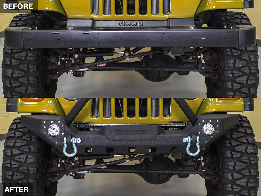 Barricade Adventure HD Bumper with LED Fog Lights (87-06 Jeep Wrangler YJ & TJ)