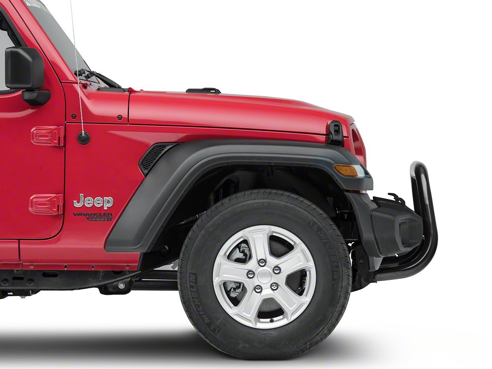 Barricade 3.50-Inch Oval Bull Bar with Skid Plate; Black (18-25 Jeep Wrangler JL)