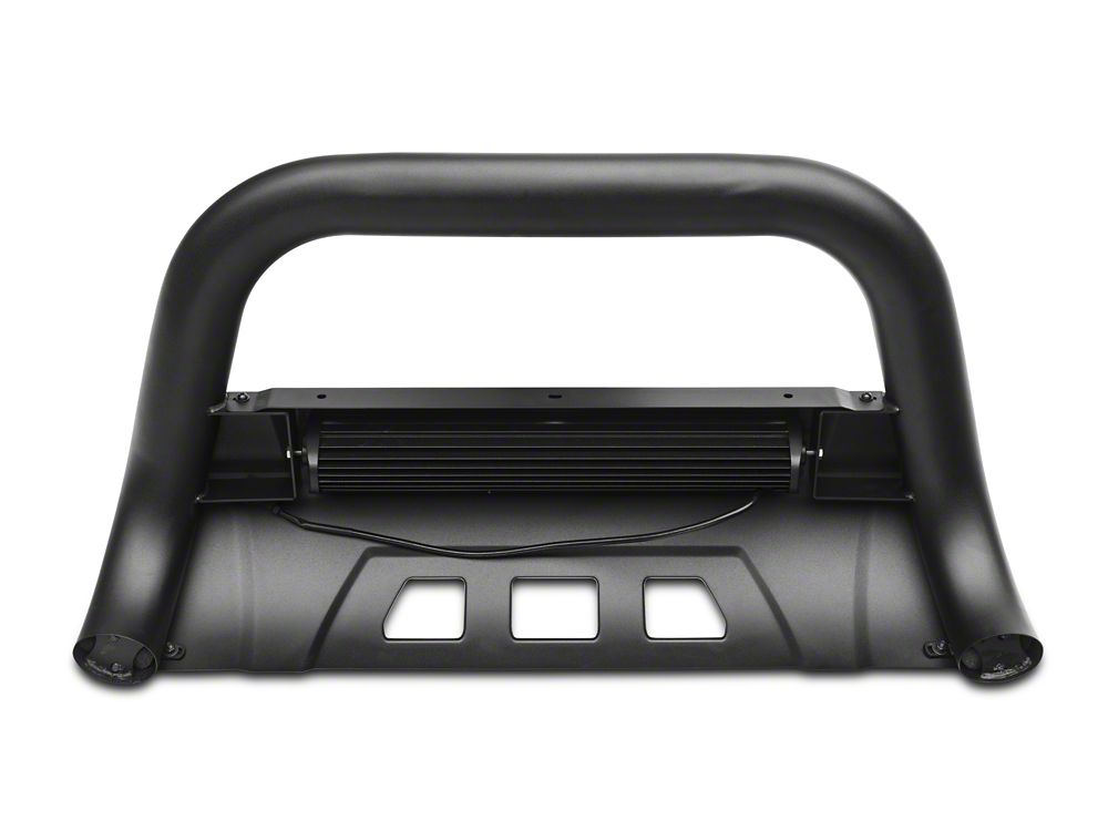 Barricade HD Bull Bar with Skid Plate and 20-Inch Dual Row LED Light Bar; Textured Black (18-25 Jeep Wrangler JL)