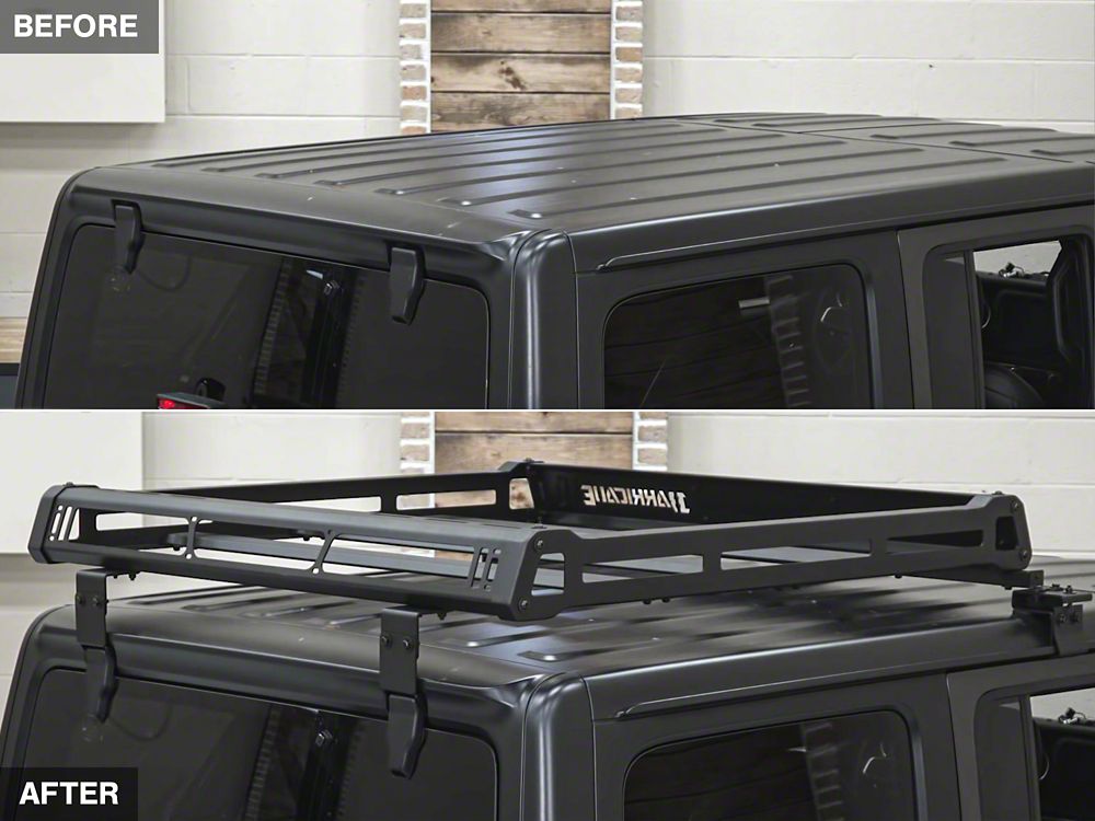 Barricade Removable Hard Top Roof Basket for OEM Hard Top (18-25 Jeep Wrangler JL 4-Door)