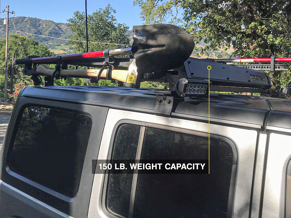 Barricade Removable Hard Top Roof Basket for OEM Hard Top (18-25 Jeep Wrangler JL 4-Door)