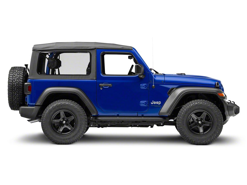 Barricade Enhanced Rubi Rails; Textured Black (18-25 Jeep Wrangler JL 2-Door)